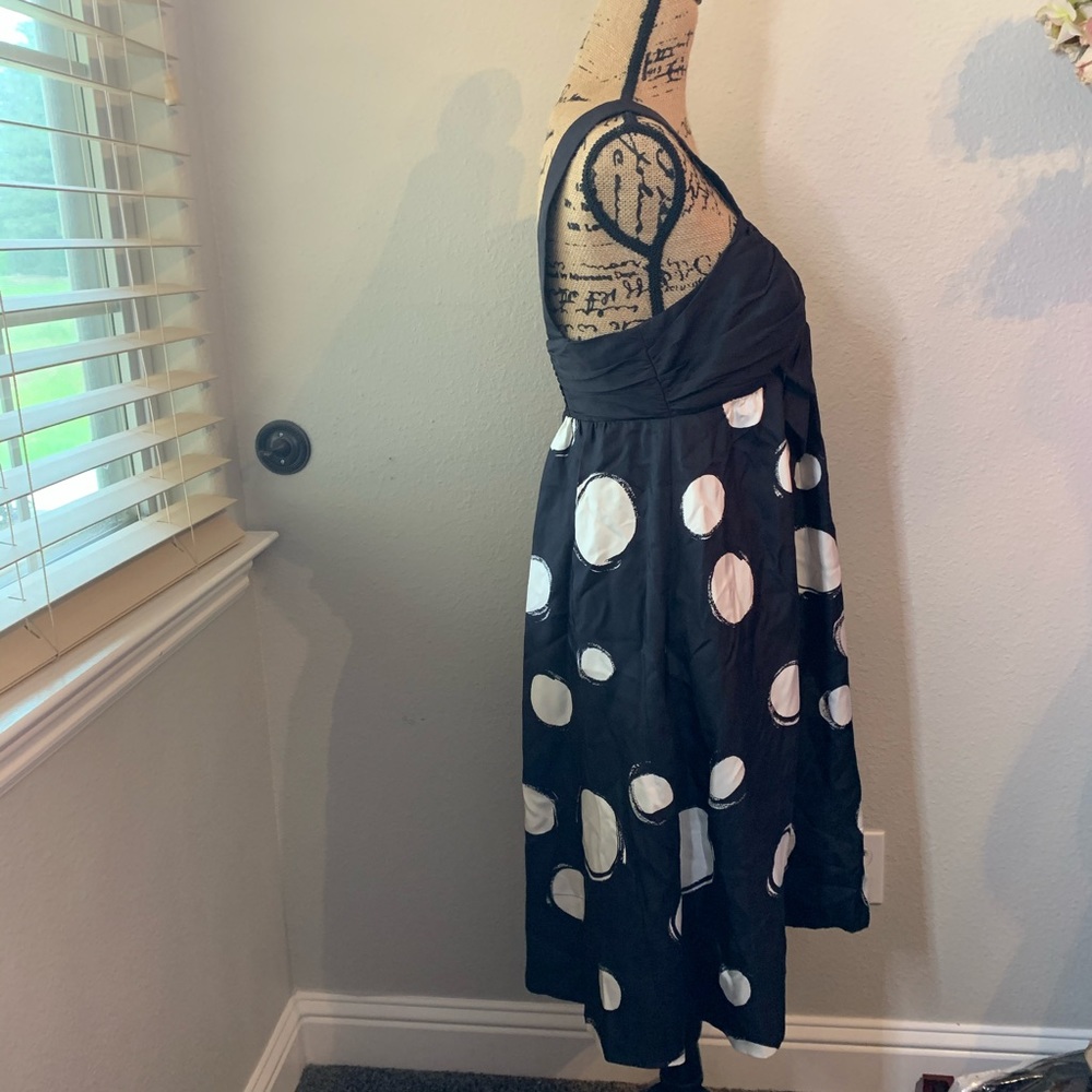 Donna Morgan 100% Silk Polka Dot Dress - Picture 5 of 8